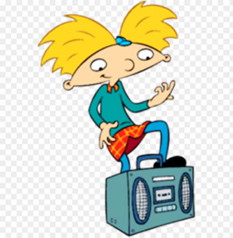 arnold playing radio - arnold hey arnold PNG with clear overlay