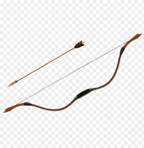 Arrow and Bow Transparent PNG Artwork with Isolated Subject