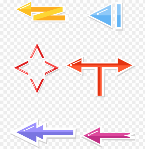 arrow bright arrows cartoon colorful and vector - diagram PNG transparent backgrounds
