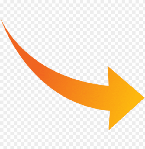arrow down png24 - orange curve arrow PNG Image with Clear Background Isolated