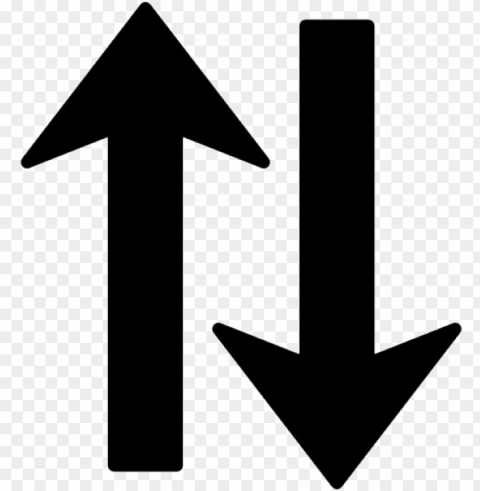 arrow pointing up and down PNG isolated