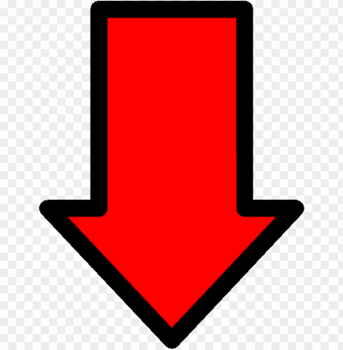 arrow - red arrow pointing dow Isolated Graphic Element in Transparent PNG