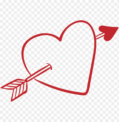 arrow vector valentines - cupid heart with arrow Clear Background PNG Isolated Element Detail