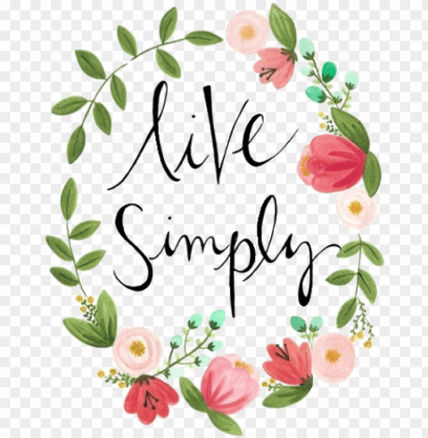 art flowers tropical transparent live simply trans - quotes with flower circle PNG Graphic with Isolated Design