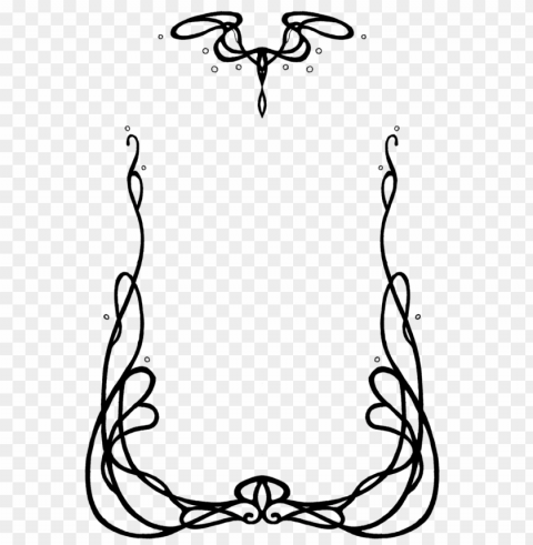 art nouveau frame Transparent PNG Isolated Object with Detail