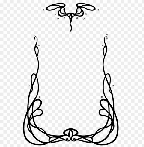 Art Nouveau Frame Transparent PNG Isolated Object With Detail