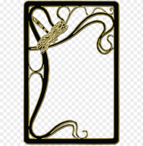 art nouveau frame 2 by nolamom3507 on deviantart - art nouveau border PNG Graphic Isolated with Transparency