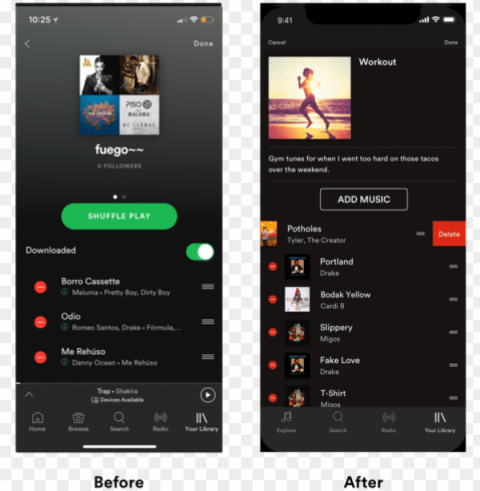 artboard4 - spotify playlist mobile mocku PNG files with transparency