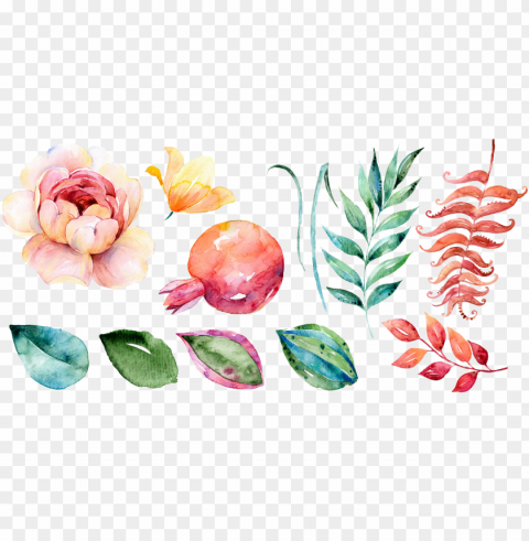 artistic clipart watercolor paint - hojas flores acuarela PNG images with transparent overlay PNG transparent with Clear Background ID d176d0f8