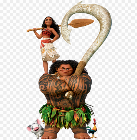 Artworks En Hd De Moana Maui Pua  Heihei - Disney Moana Hei Hei Plush Doll PNG With Clear Isolation On Transparent Background