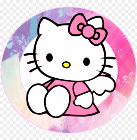 arty clipart hello kitty - cartoon characters in hello kity Isolated Graphic with Transparent Background PNG