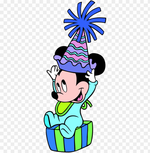 arty mickey mouse 1st birthday clipart - baby mickey mouse happy birthday PNG graphics
