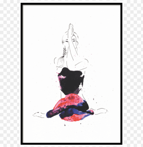 arudasana neon yoga pose print - illustratio PNG images with alpha transparency layer