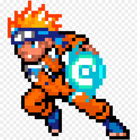 aruto - naruto pixel art PNG with clear background set