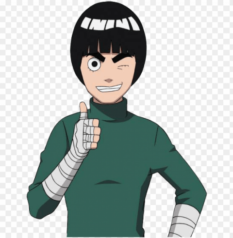 aruto rock lee clip royalty free - rock lee naruto Isolated Subject on HighQuality PNG