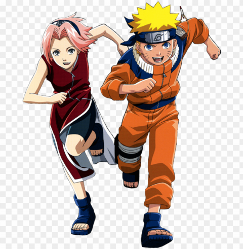 aruto sakura - naruto y sakura Transparent Background PNG Isolated Design