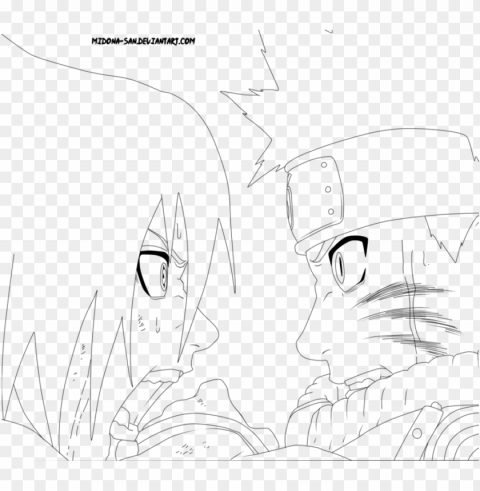 aruto vs sasuke lineart by midona san - naruto vs sasuke coloring pages Transparent PNG pictures for editing