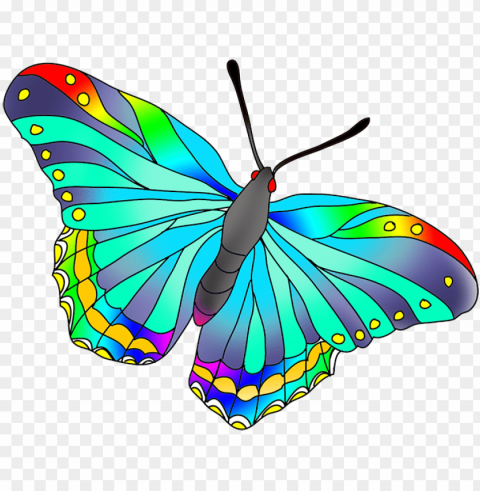 as the butterflies the colors are not totally realistic - colorful butterfly no ClearCut Background PNG Isolated Element