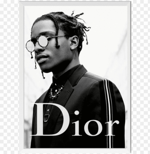 asap rocky dior poster Transparent PNG pictures for editing