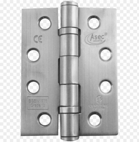 asec grade 13 stainless steel ball bearing butt hinge Isolated Object with Transparency in PNG