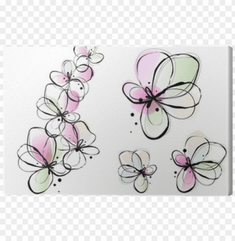ashley canvas abstract flowers set 16x20 PNG transparent graphic