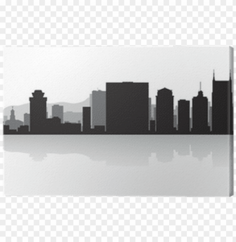 ashville city skyline silhouette canvas print pixers - nashville skyline black and white Isolated Icon on Transparent PNG