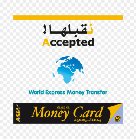 asiacard world express money transfer vector logo PNG images for advertising