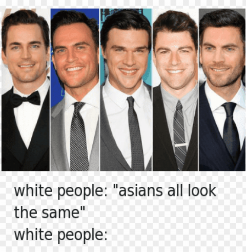 asian white people and white - white men look alike Isolated PNG Object with Clear Background