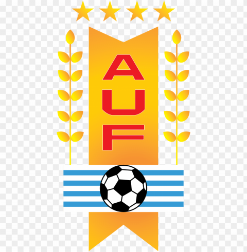 asociación uruguaya de fútbol - uruguay football federation logo Isolated Artwork on Clear Background PNG