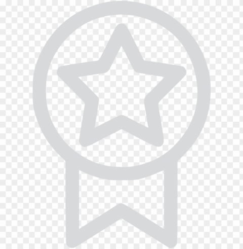 A Circle With A Gray Star In The Middle CleanCut Background Isolated PNG Graphic