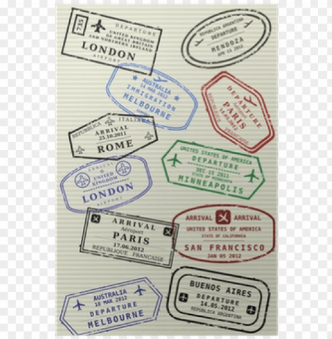 assport page with travel stamps - travel visa PNG isolated PNG transparent with Clear Background ID 6b875c03