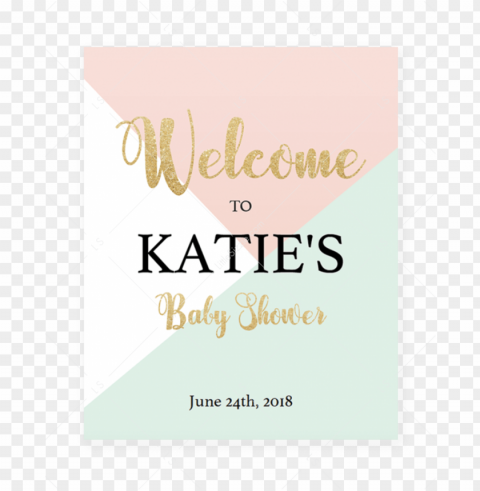 astel themed baby shower welcome sign printable by Clear PNG