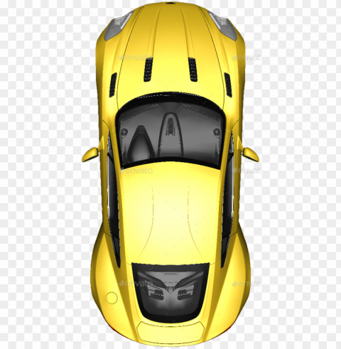 aston-martin one77 01 - top down car sprite Isolated Object in HighQuality Transparent PNG