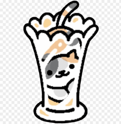 asty in the glass vase - neko atsume cat in vase PNG for presentations