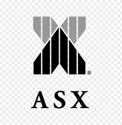 asx black vector logo Isolated Artwork on Transparent Background