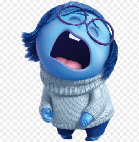 at the movies - sadness inside out characters Isolated Design Element on PNG
