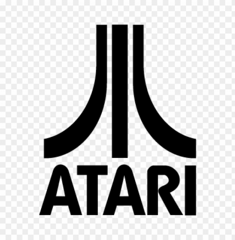 atari black vector logo download free PNG with transparent bg