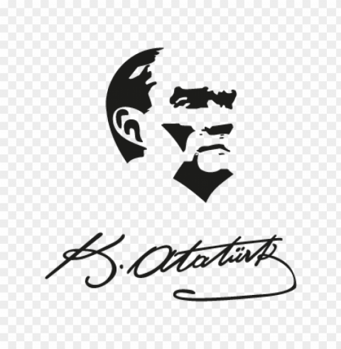 ataturk vector logo download free Transparent Background Isolated PNG Illustration