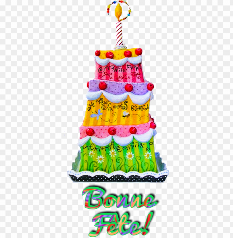 âteau Étagé bonne fête birthday wishes special events - gateau de fete bonne fete PNG isolated