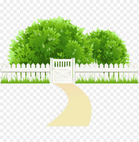 Ath With Fence And Trees Transparent Clipart - Image Tree PNG Images No Background
