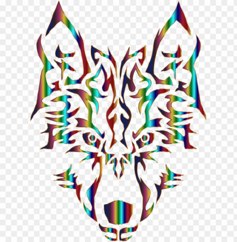 ational geographic animal jam arctic wolf computer - wolf tribal flames decal Isolated Character on Transparent PNG