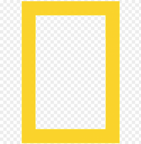 ational geographic logo - national geographic yellow frame Alpha channel transparent PNG
