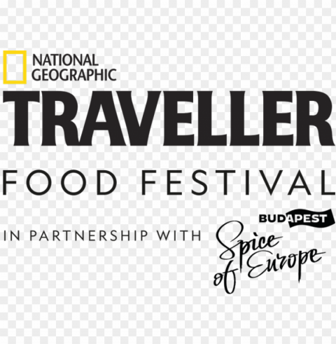 ational geographic traveller food festival - calligraphy PNG Graphic Isolated on Clear Background Detail