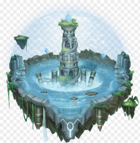 atlantis island - dragon city islands Isolated Character with Transparent Background PNG