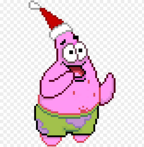 atrick star - patrick star minecraft pixel art HighQuality PNG Isolated on Transparent Background