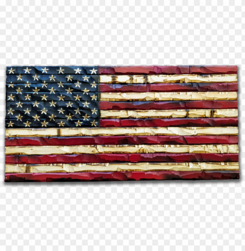 Atriot Edition American Flag - Blue Line American Flag Wood PNG Transparent Images Mega Collection