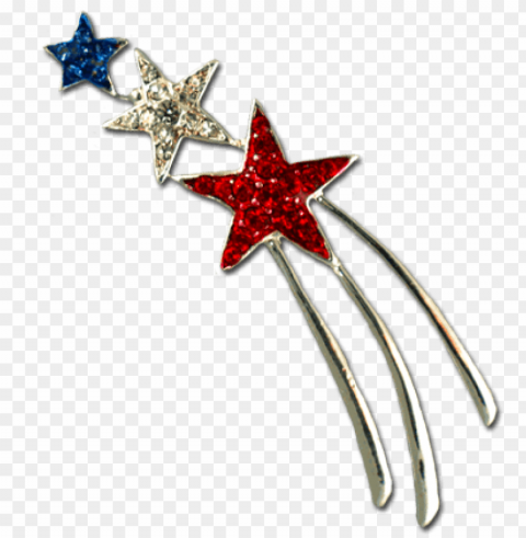 atriotic shooting star broochpin - red white blue shooting stars Transparent PNG graphics bulk assortment