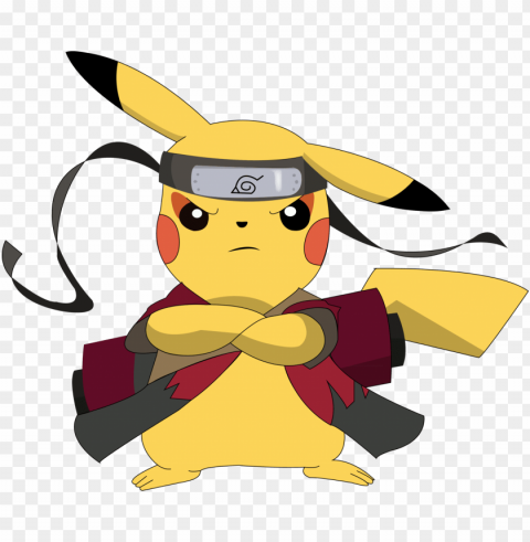 attack with rock throw - ninja pikachu PNG graphics with transparency