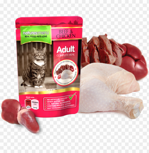 atures menu original cat food pouch beef & chicken - natures menu cat food Clear pics PNG PNG transparent with Clear Background ID 841fe531