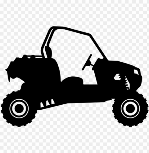 atv icon - side by side atv silhouette Isolated Subject with Clear PNG Background